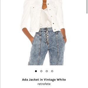 Retrofete Ada denim jacket in vintage white